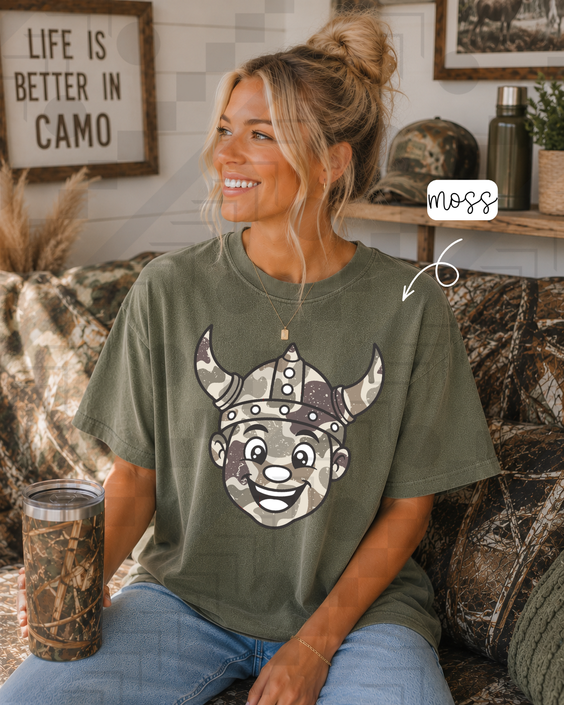 Duck Camo Happy Mascots (Tee, Sweatshirt, or Long-Sleeve)