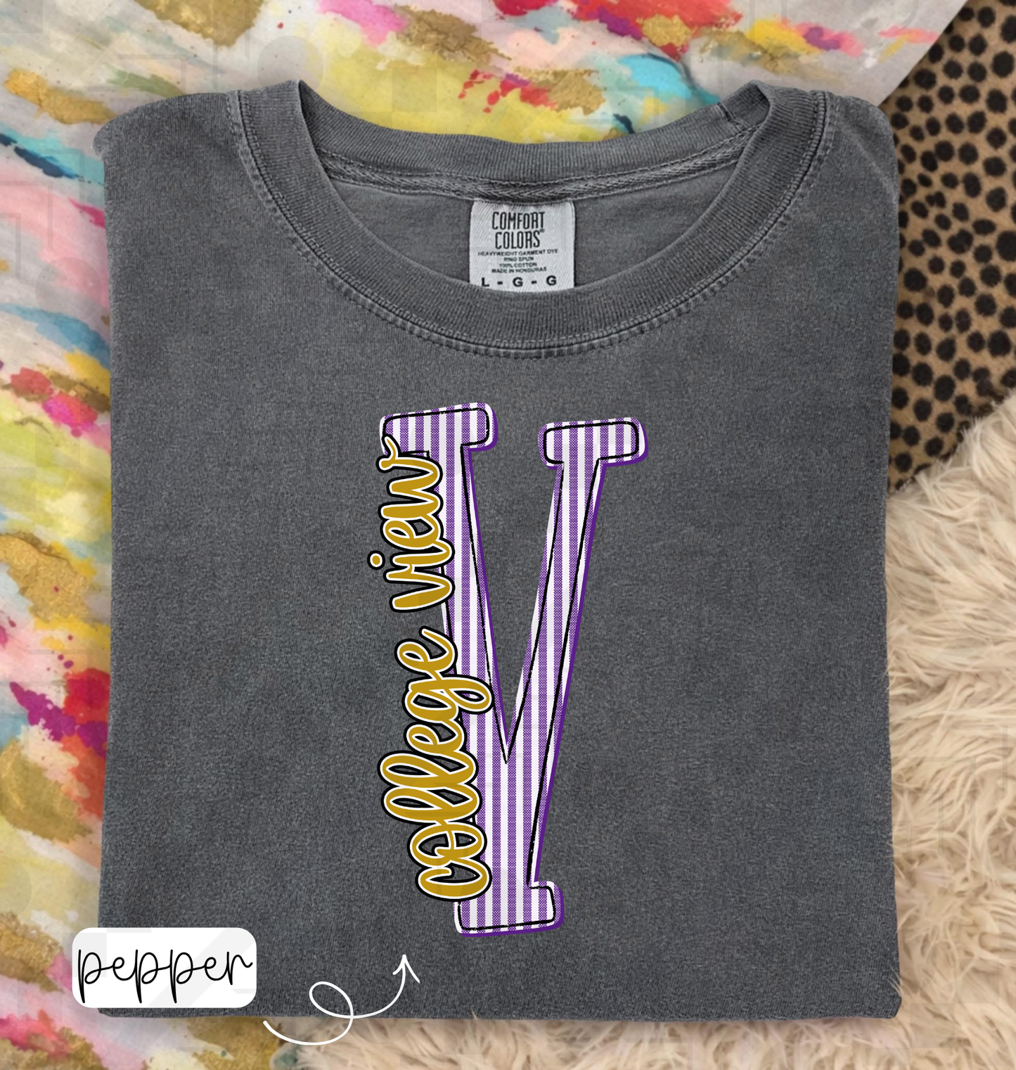 Seersucker Initial Schools (Tee, Long-Sleeve, or Sweatshirt)
