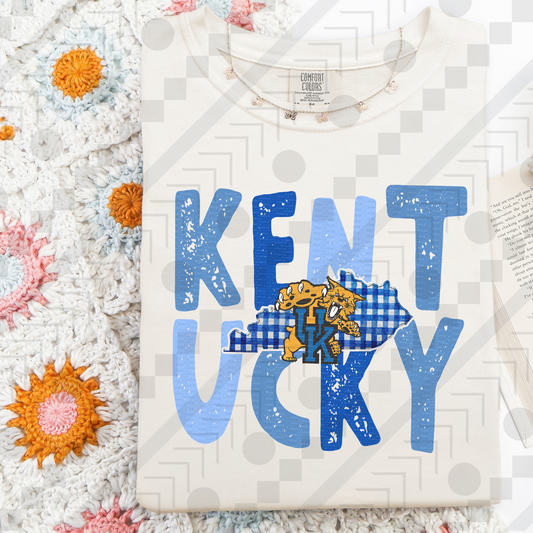 Kentucky Distressed Stacked - Wildcats *PLK