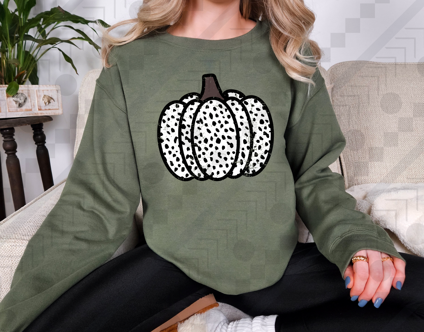 Dalmatian Distressed Pumpkin
