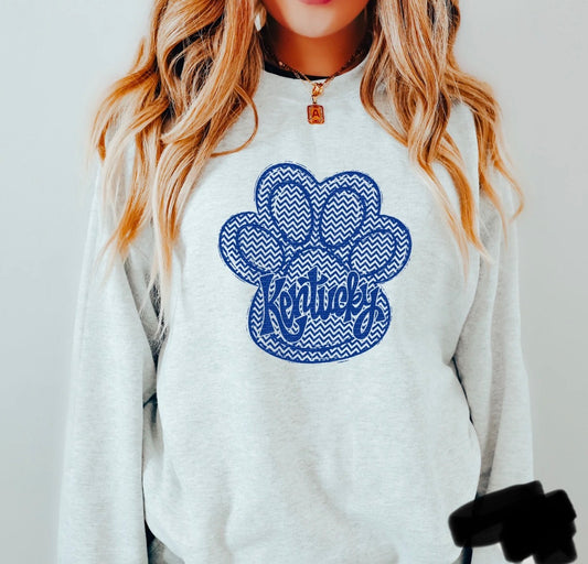 Chevron KY Paw (Tee, Sweatshirt, or Long-Sleeve)