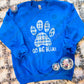 Go Big Blue Gingham Paw