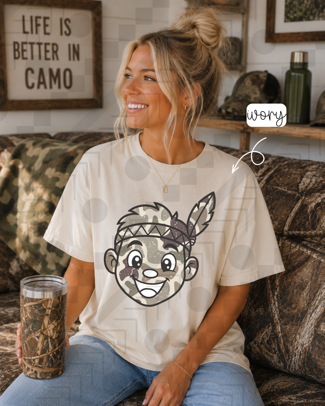 Duck Camo Happy Mascots (Tee, Sweatshirt, or Long-Sleeve)