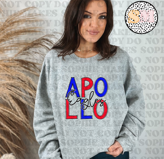 Apollo Stacked (Tee, Sweatshirt, or Long-Sleeve)