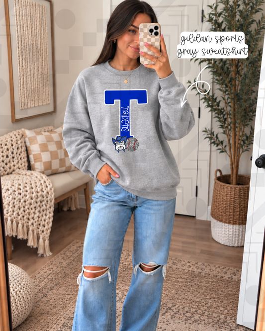 Varsity Block School Sports (Tee, Sweatshirt, or Long-Sleeve)