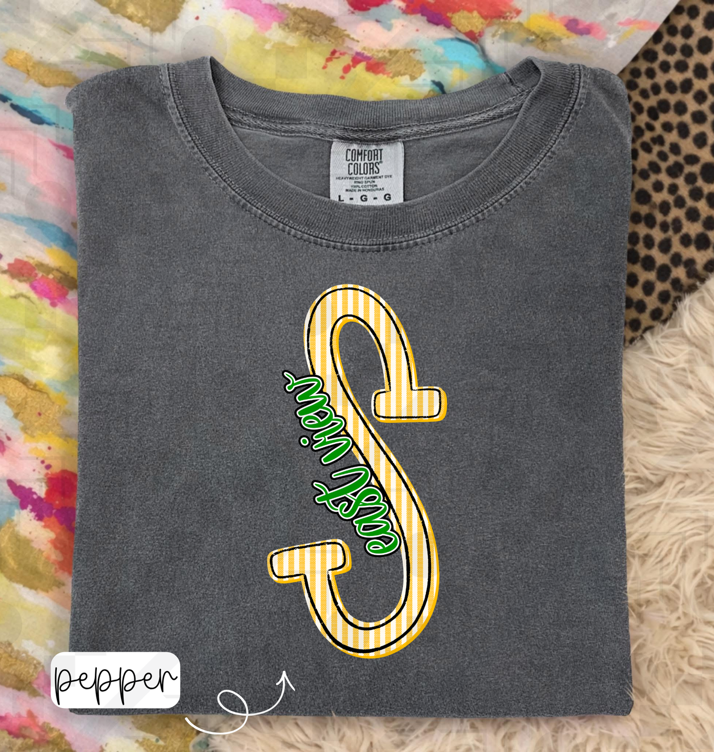 Seersucker Initial Schools (Tee, Long-Sleeve, or Sweatshirt)