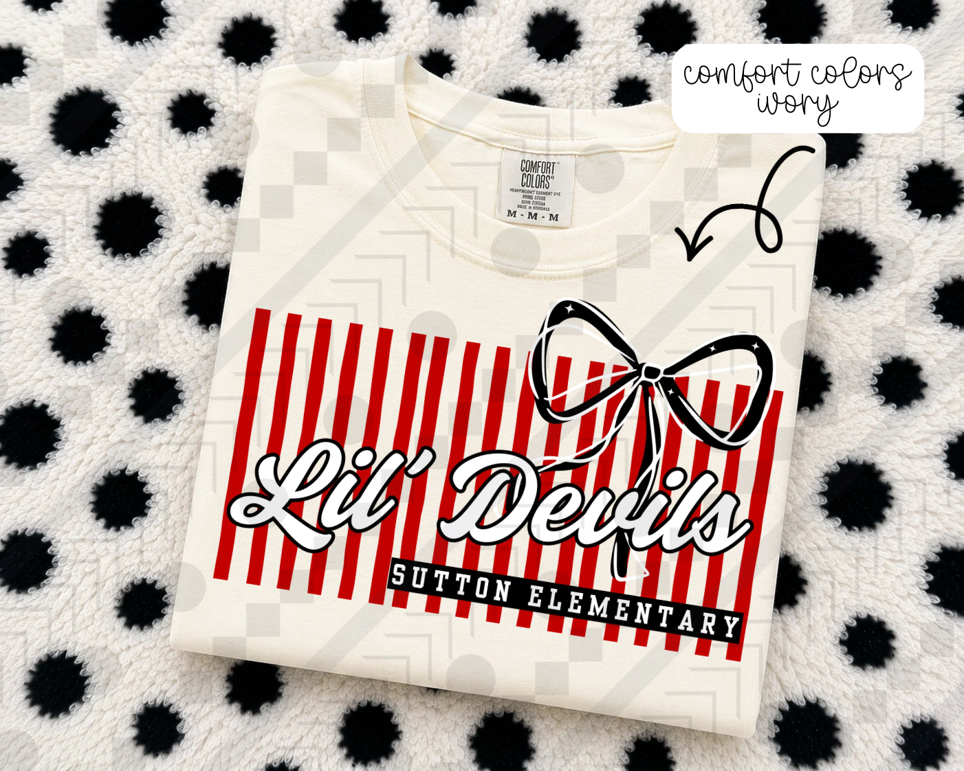 Stripe Bow/No Bow Schools (Tee, Sweatshirt, or Long-Sleeve)