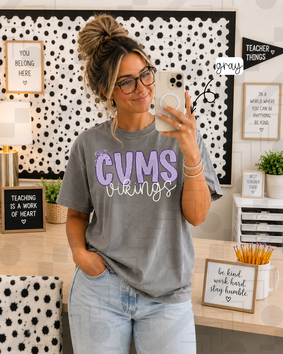 Scalloped Seersucker Varsity Schools (Tee, Sweatshirt, or Long-Sleeve)