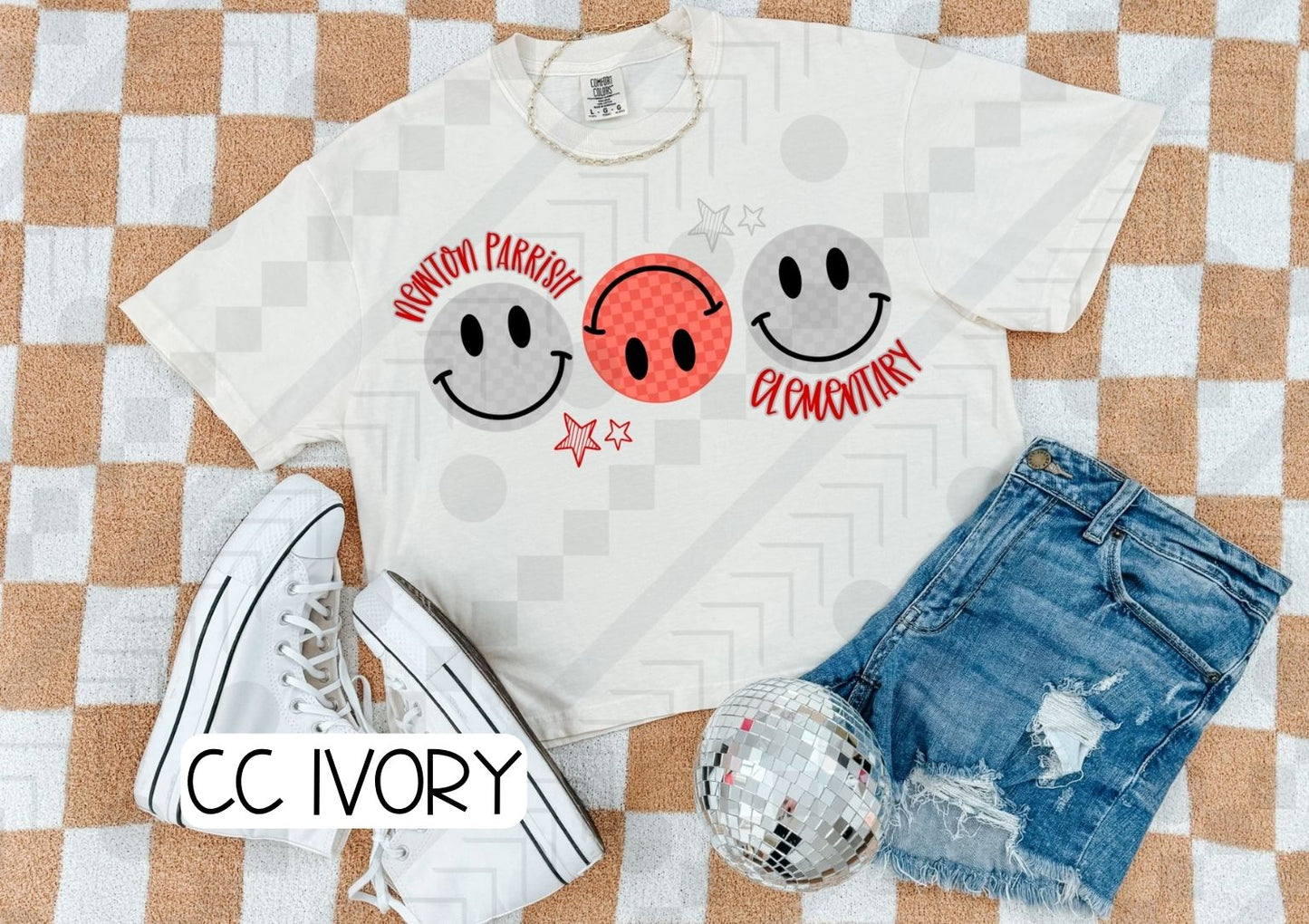 Checker Smilies Schools (Tee, Sweatshirt, or Long-Sleeve)