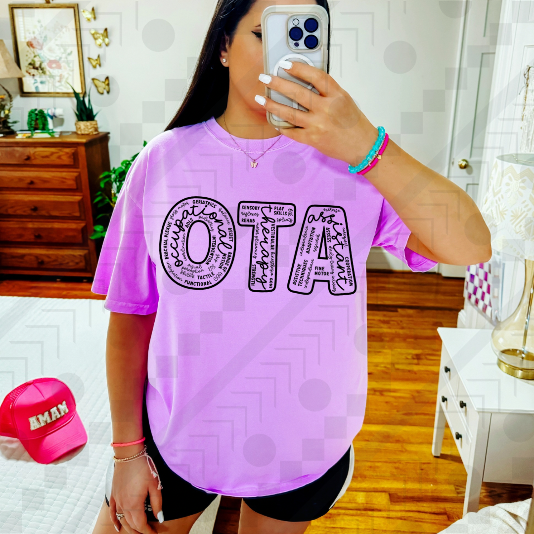 OTA Filled Letters (Tee, Sweatshirt, or Long-Sleeve)