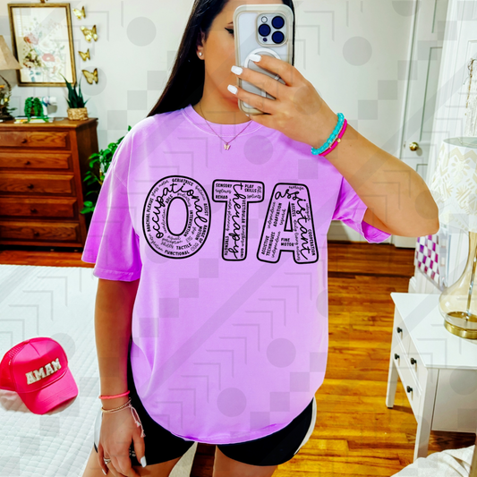 OTA Filled Letters (Tee, Sweatshirt, or Long-Sleeve)