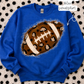 Cheetah Faux Glitter Football (Tee, Sweatshirt, or Long-Sleeve)