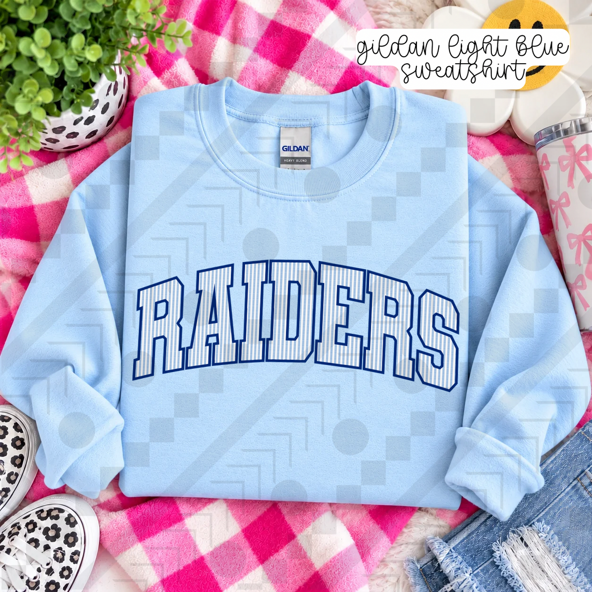 Seersucker Varsity Arch Mascots  (Tee, Sweatshirt, or Long-Sleeve)