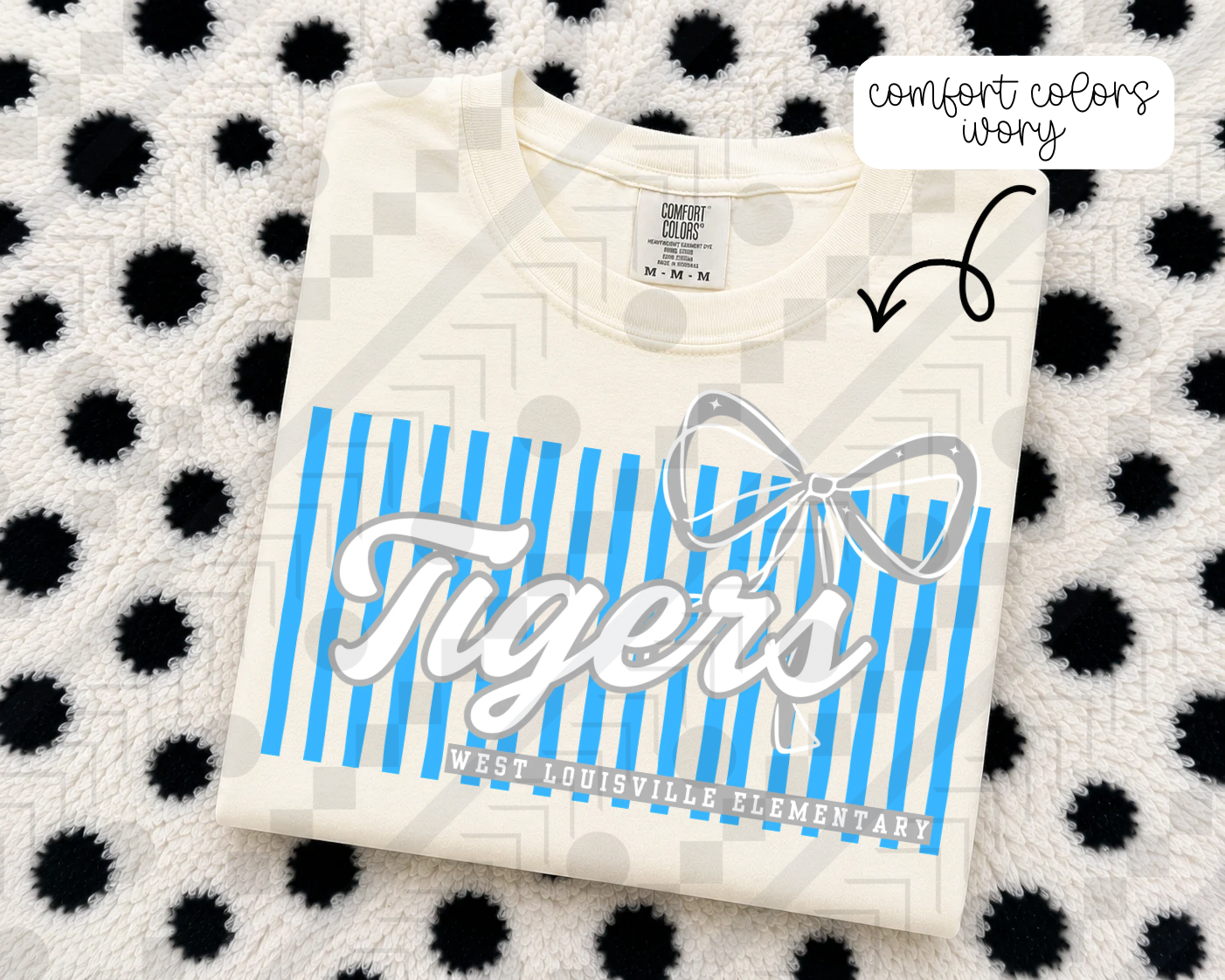 Stripe Bow/No Bow Schools (Tee, Sweatshirt, or Long-Sleeve)