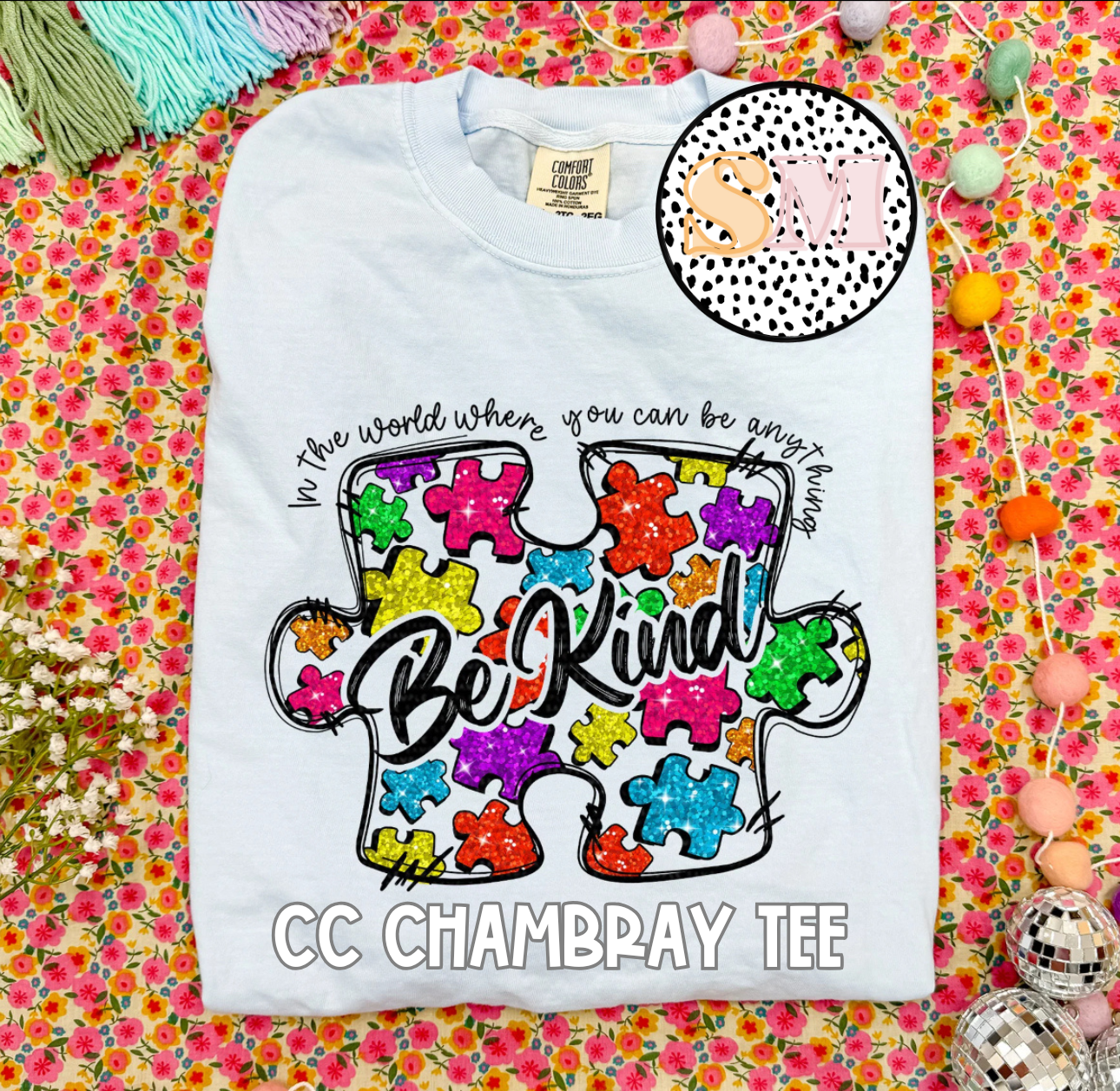 Be Kind Puzzle Piece (Tee, Sweatshirt, or Long-Sleeve)