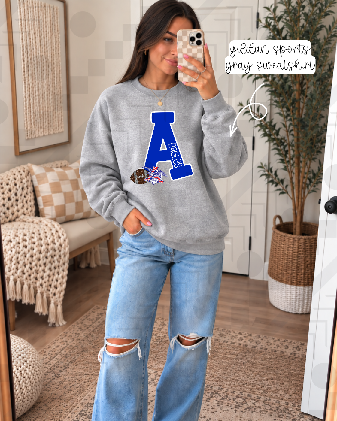 Varsity Block School Sports (Tee, Sweatshirt, or Long-Sleeve)