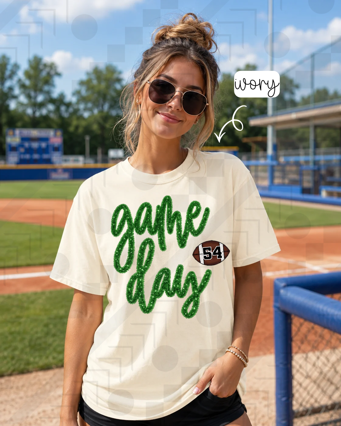 Faux Tinsel Game Day: Customizable (Tee, Sweatshirt, or Long-Sleeve)