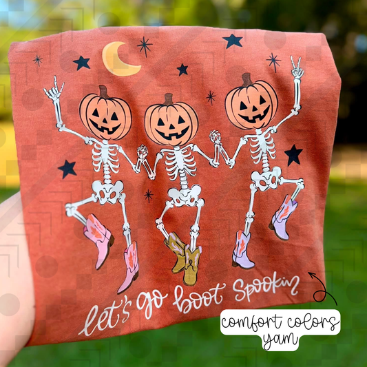 Let’s Go Boot Spookin’ (Tee, Sweatshirt, or Long-Sleeve)