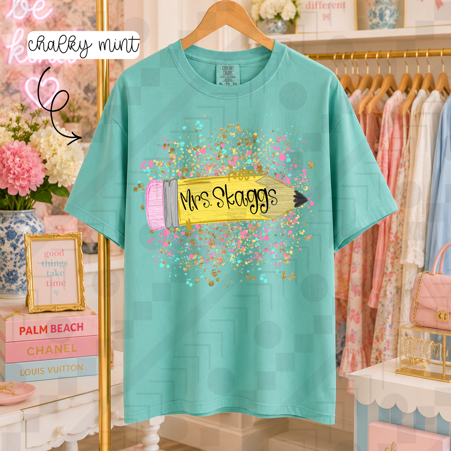Custom Name Pencil (Tee, Sweatshirt, or Long-Sleeve)