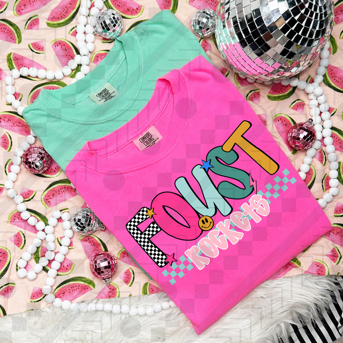 Foust Rockets Retro Smiley (Tee, Sweatshirt, or Long-Sleeve)