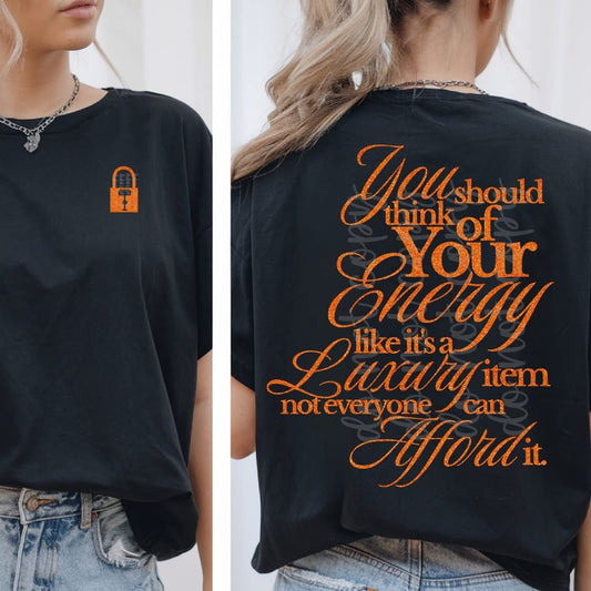 Orange Glitter Lock - T. Swift (Front and Back)