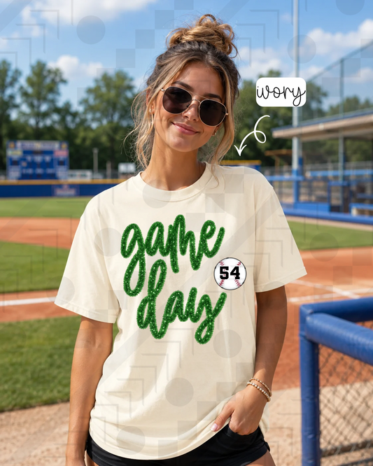 Faux Tinsel Game Day: Customizable (Tee, Sweatshirt, or Long-Sleeve)