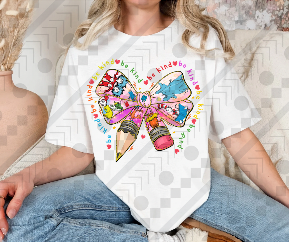 Dr. Seuss Be Kind Bow (Tee, Sweatshirt, or Long-Sleeve)