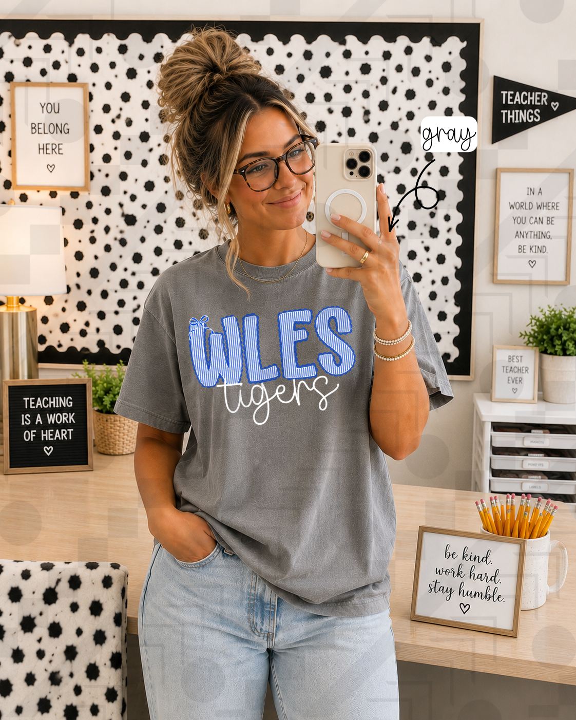 Scalloped Seersucker Varsity Schools (Tee, Sweatshirt, or Long-Sleeve)