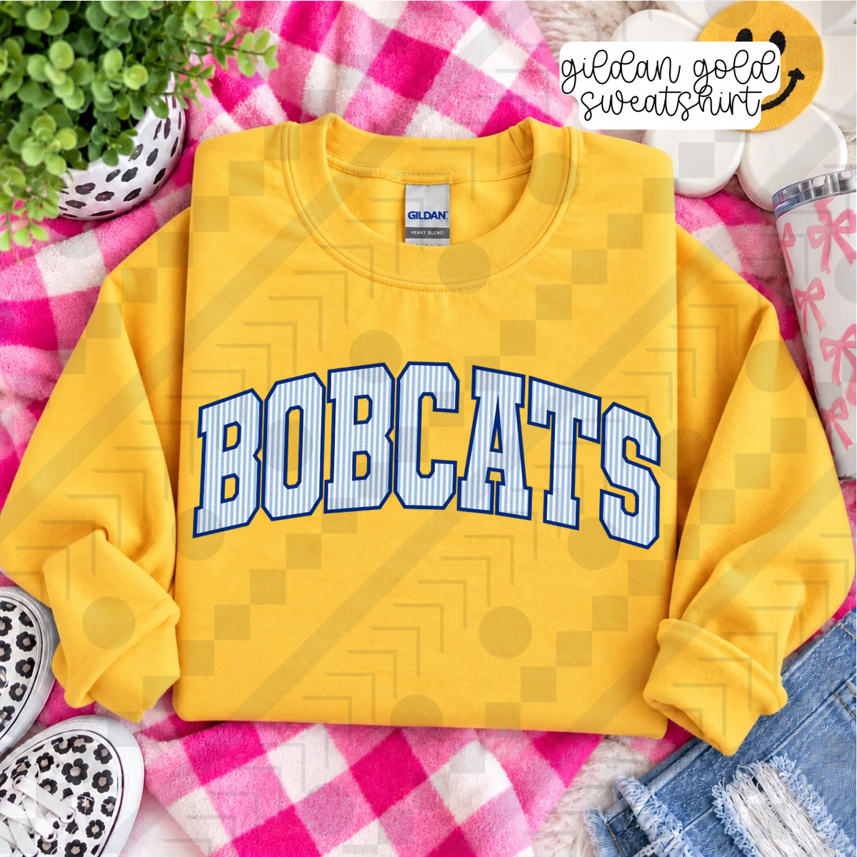 Seersucker Varsity Arch Mascots  (Tee, Sweatshirt, or Long-Sleeve)