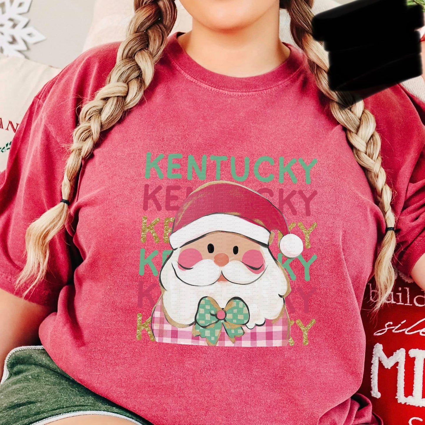 Kentucky Christmas Santa (Tee, Sweatshirt, or Long-Sleeve)