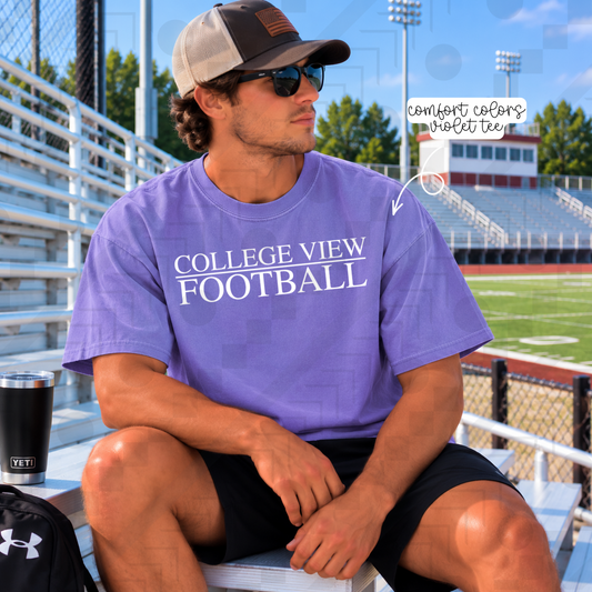 College View Vikings Football - Simple (Tee, Sweatshirt, or Long-Sleeve)