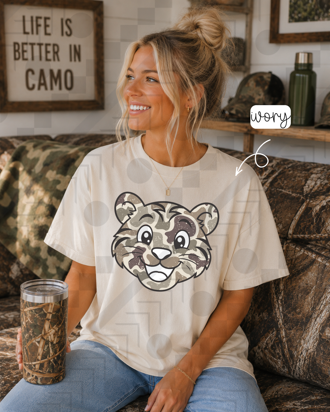Duck Camo Happy Mascots (Tee, Sweatshirt, or Long-Sleeve)