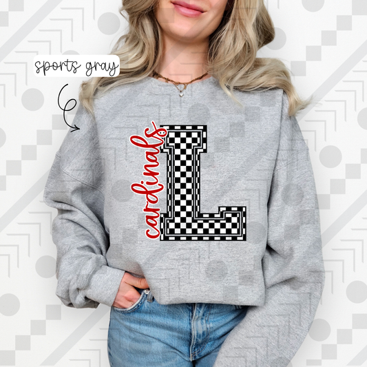 Louisville: Big Checker Cardinals (Tee, Sweatshirt, or Long-Sleeve)