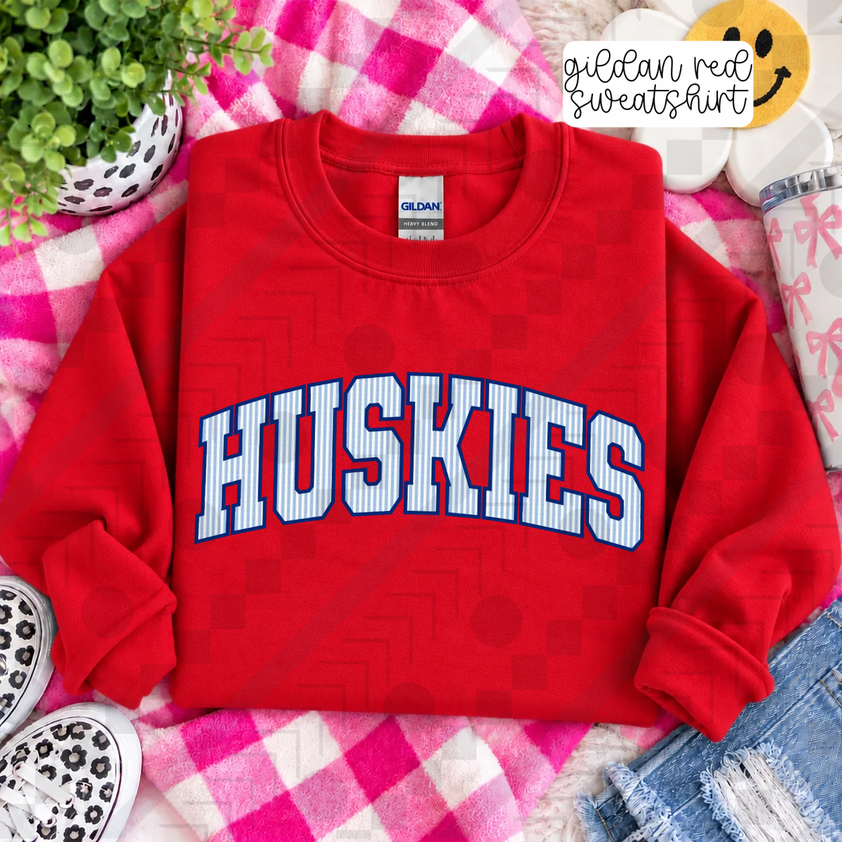 Seersucker Varsity Arch Mascots  (Tee, Sweatshirt, or Long-Sleeve)