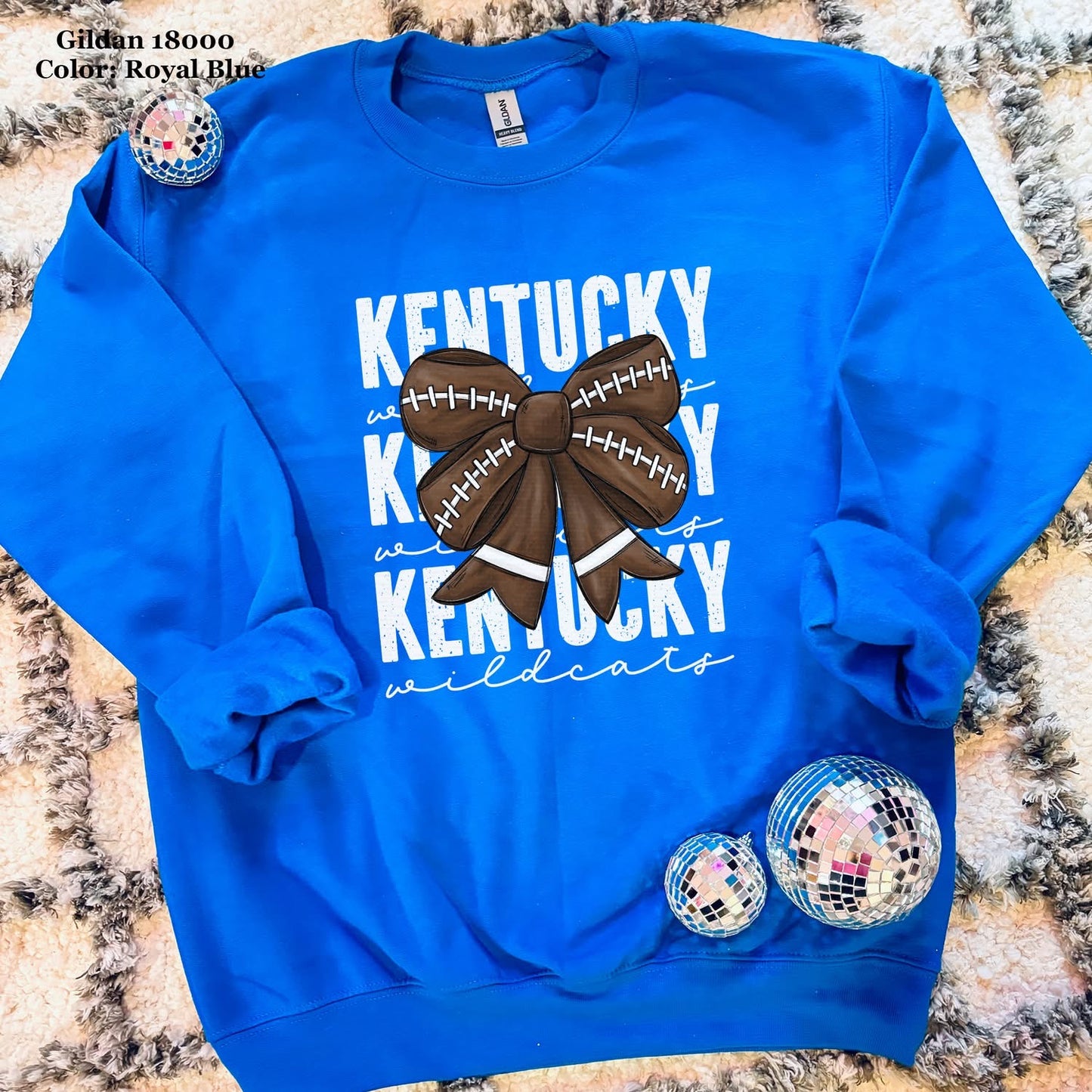 Kentucky Wildcats Football Bow (Tee, Sweatshirt, or Long-Sleeve)