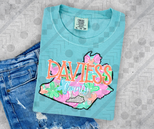 Daviess County Spring Floral Outline