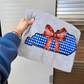 Kentucky Gingham Football Bow Gildan Sweatshirt