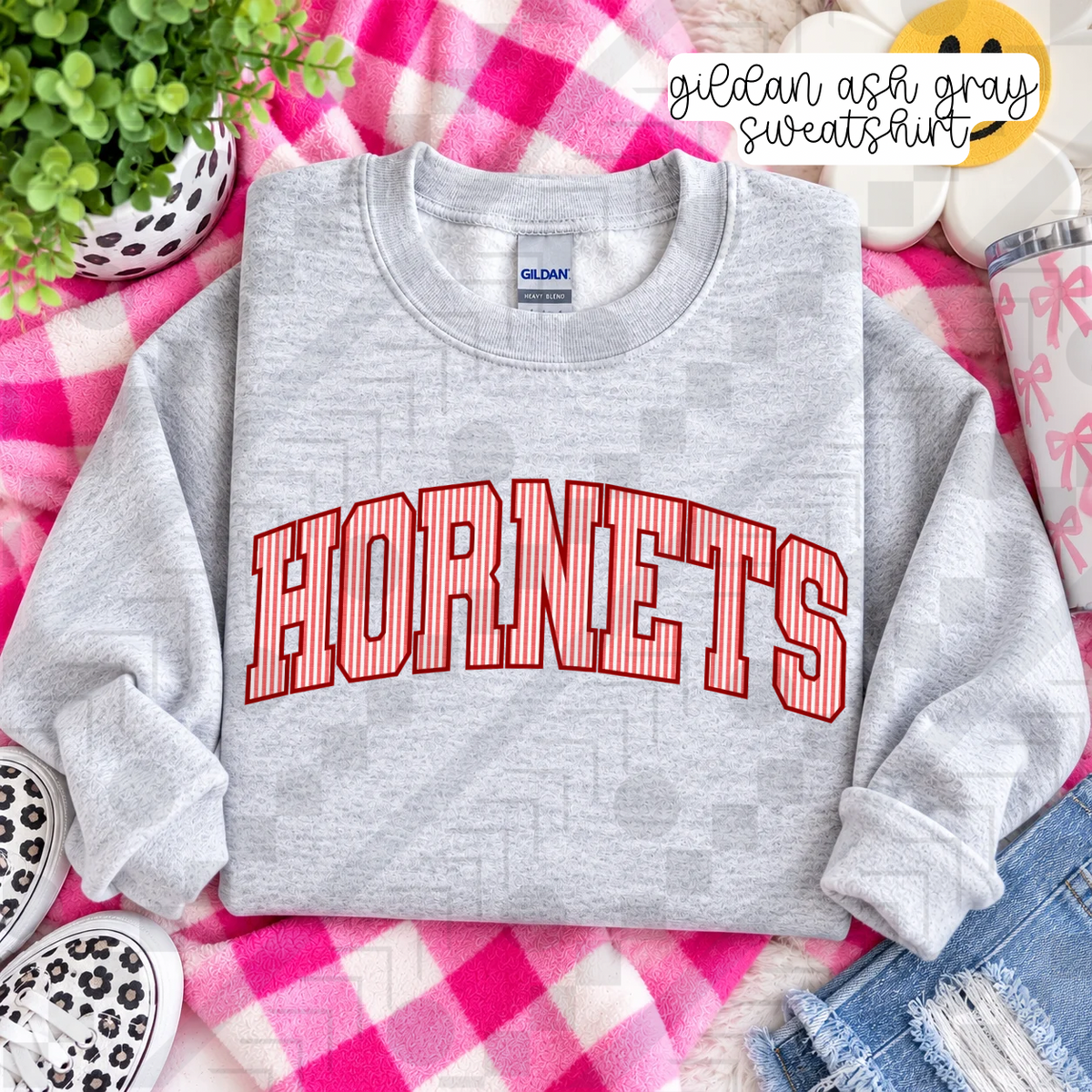 Seersucker Varsity Arch Mascots  (Tee, Sweatshirt, or Long-Sleeve)