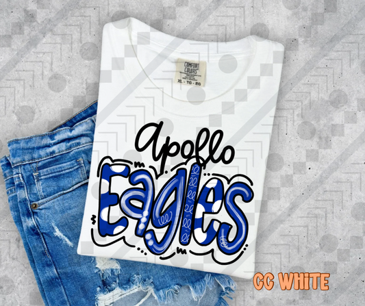Apollo Eagles Blue and White Doodle