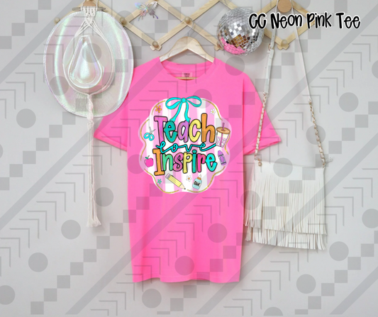 Teach Love Inspire Coquette Stripes
