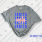 Eagles (Red, White, and Blue) Distressed Stack
