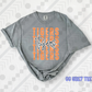 Tigers (Orange) Distressed Stack