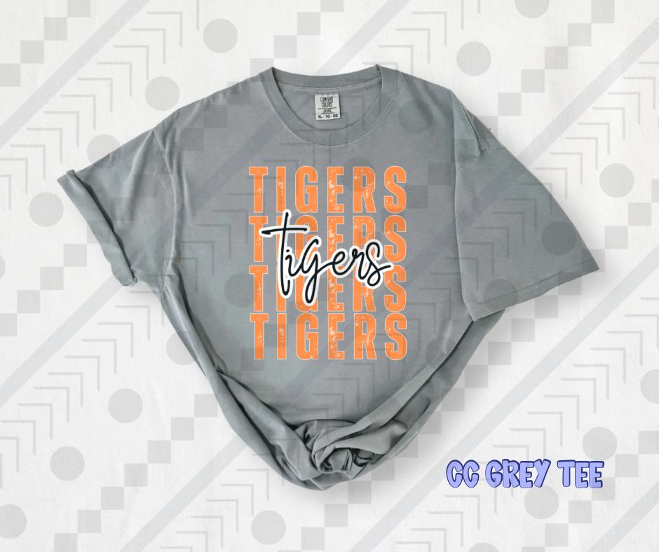 Tigers (Orange) Distressed Stack