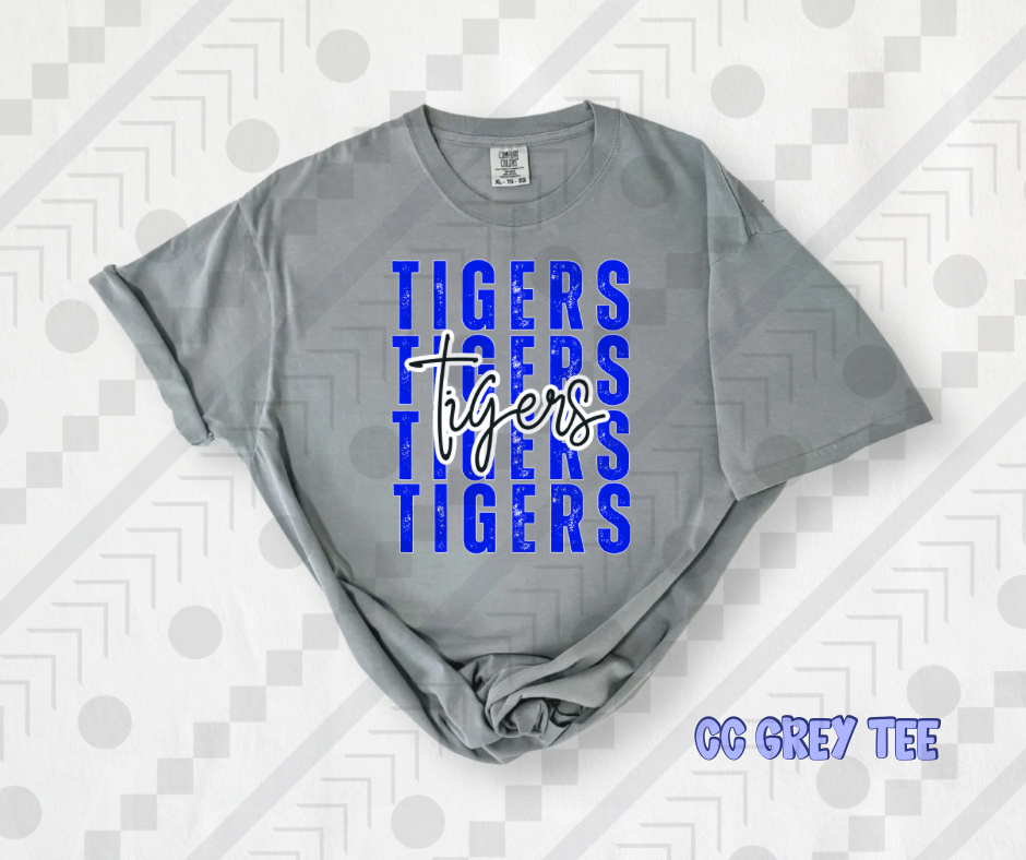 Tigers (Blue) Distressed Stack