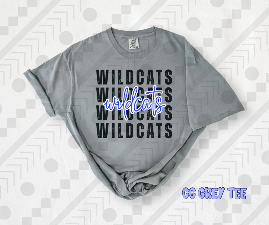 Wildcats Distressed Stack
