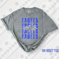Eagles (White and Blue) Distressed Stack