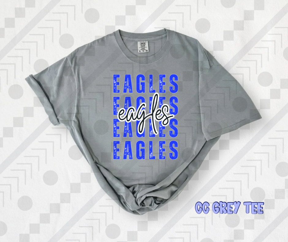 Eagles (White and Blue) Distressed Stack