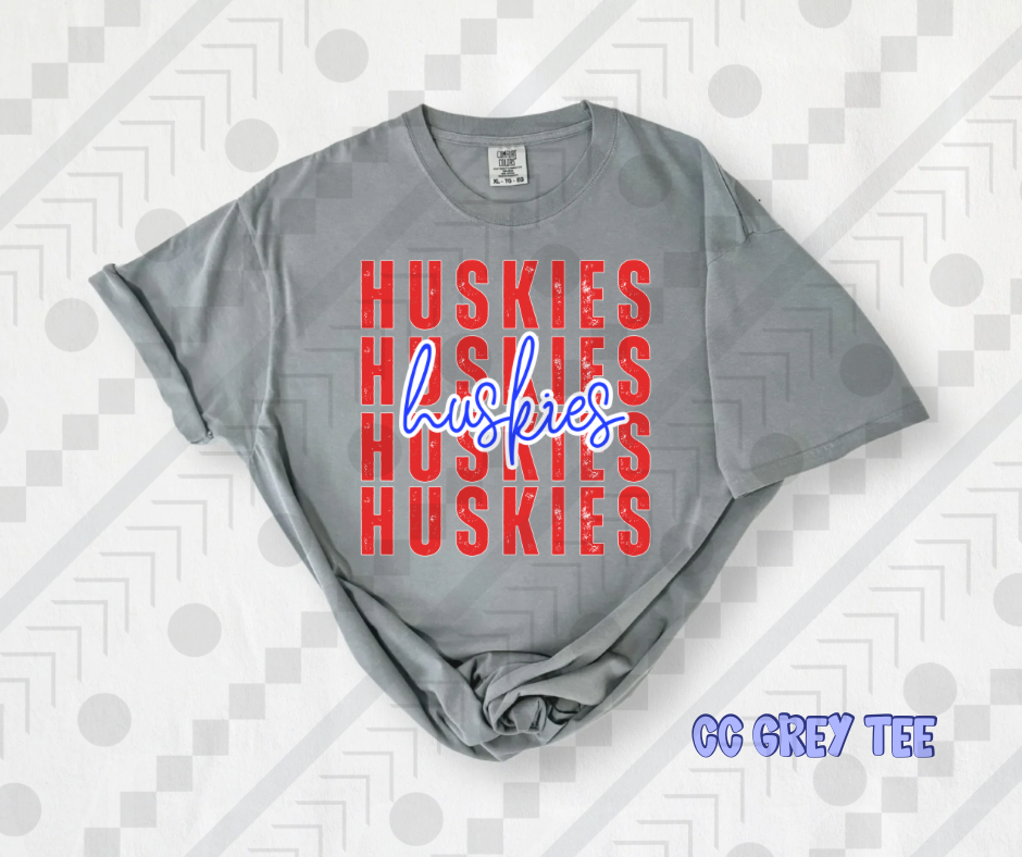 Huskies Distressed Stack