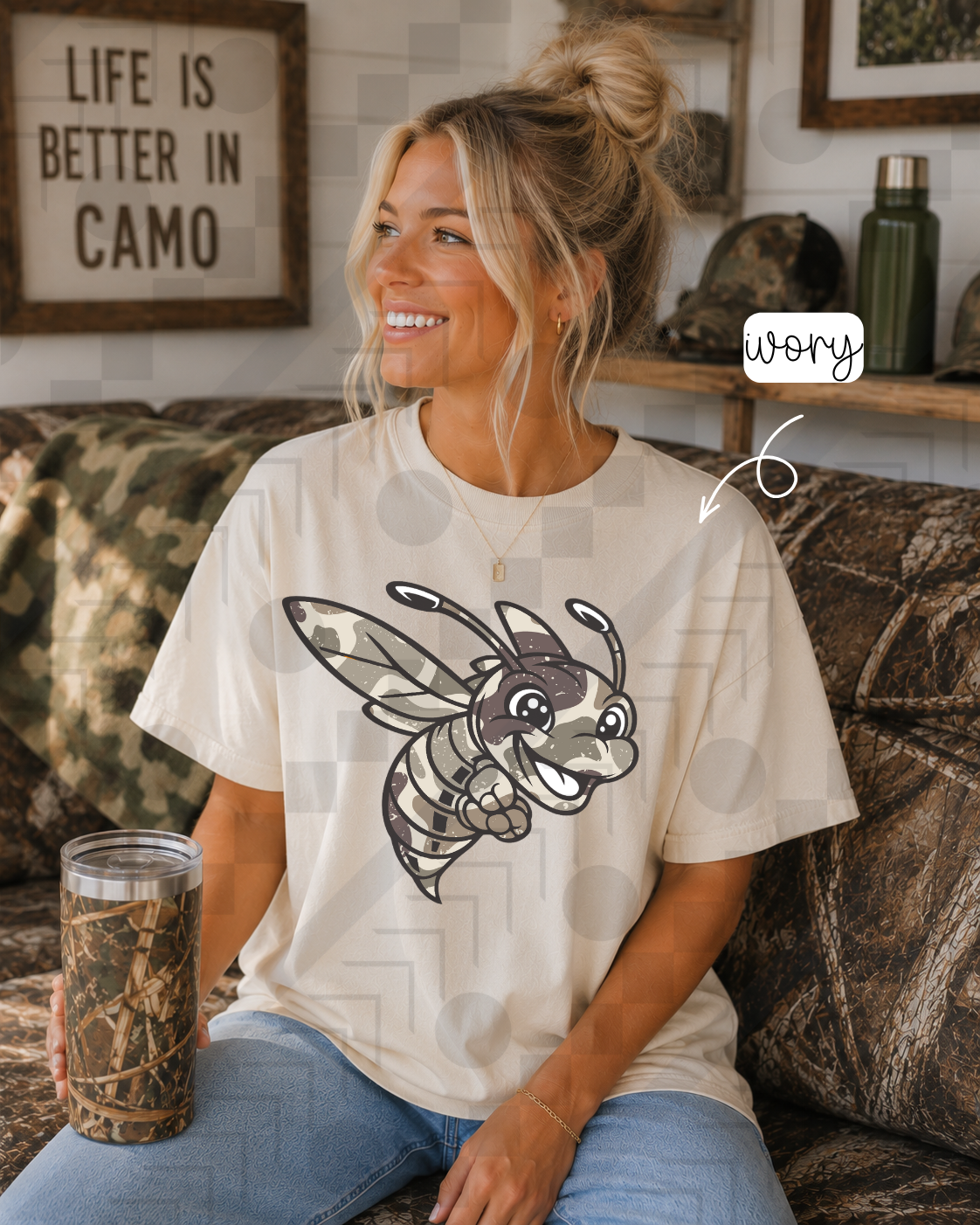 Duck Camo Happy Mascots (Tee, Sweatshirt, or Long-Sleeve)