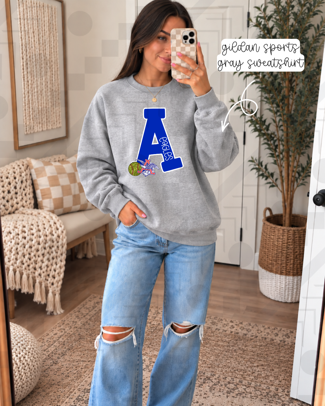 Varsity Block School Sports (Tee, Sweatshirt, or Long-Sleeve)
